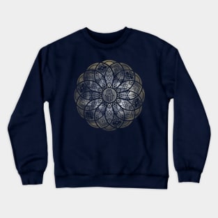 Ornamental Hamsa Mandala Grunge Crewneck Sweatshirt